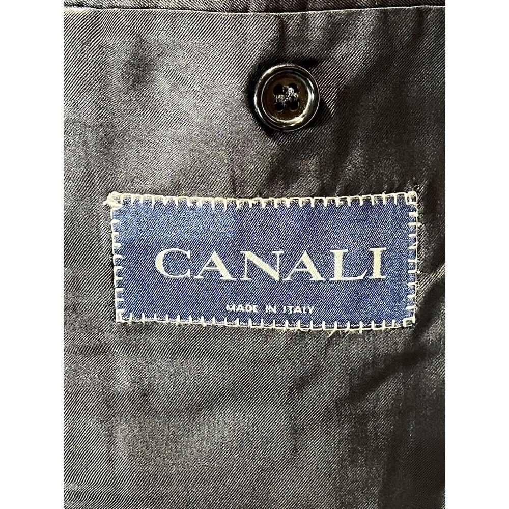 Canali 42R EU52 Mens Black Virgin Wool 3 Button Blazer Sport Coat Jacket - Picture 13 of 14